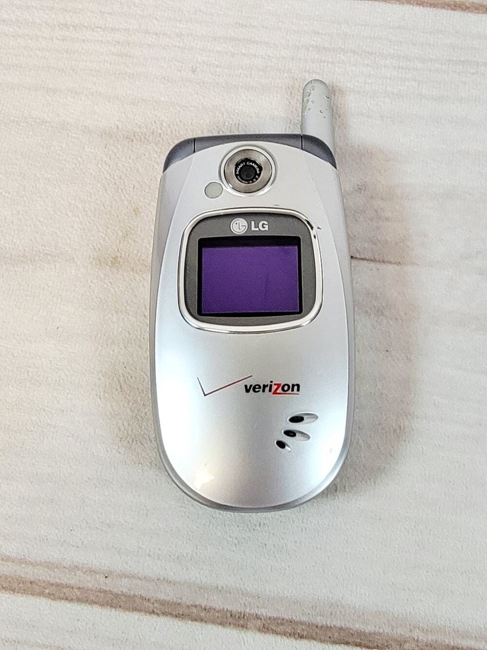 LG VX5300 - VERIZON Grey And Silver Flip Phone Cell Phone Untested